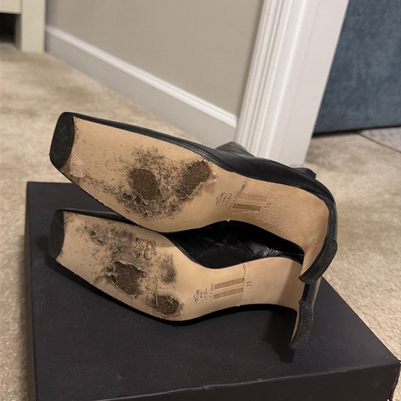 Miista Black Croc-Embossed Leather Booties - Picture 6 of 6